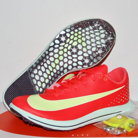 Nike Triple Jump Elite Track Mens 8 Womens 9.5 Bright Crimson Lime